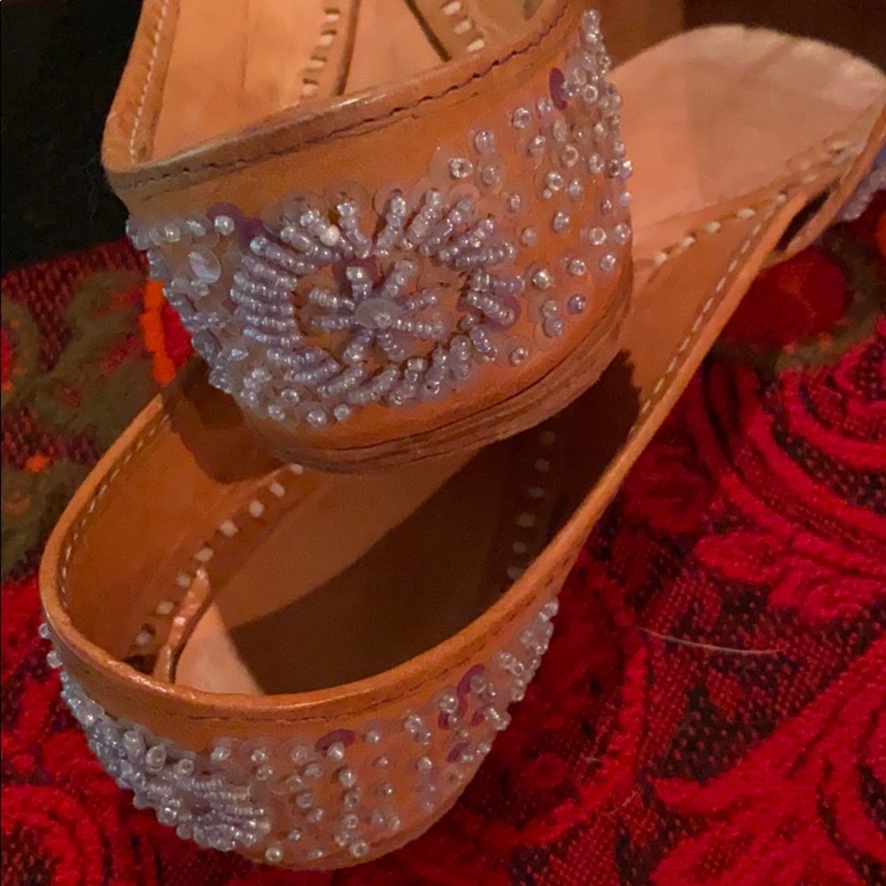 Women’s ethnic leather kalamkari Footwear - Picture 6 of 6